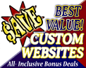 Online specials for your custom-designed website with domain and hosting!